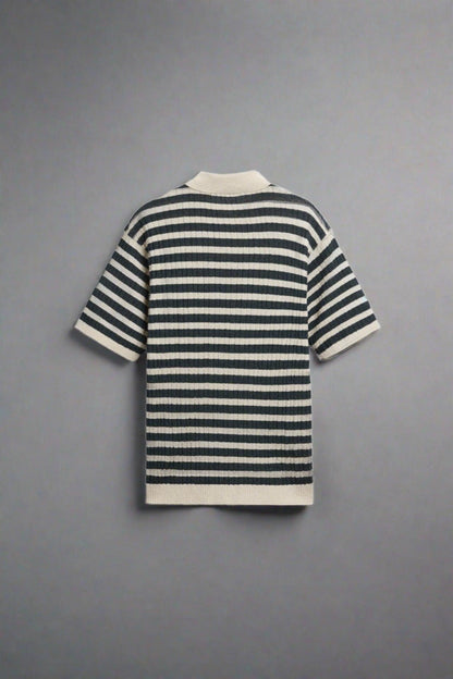 NOBA Knitted Striped Polo