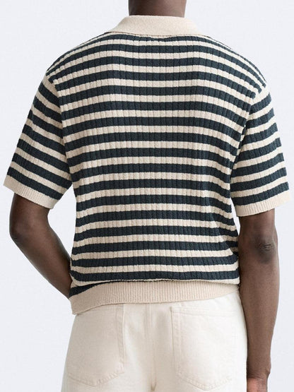NOBA Knitted Striped Polo